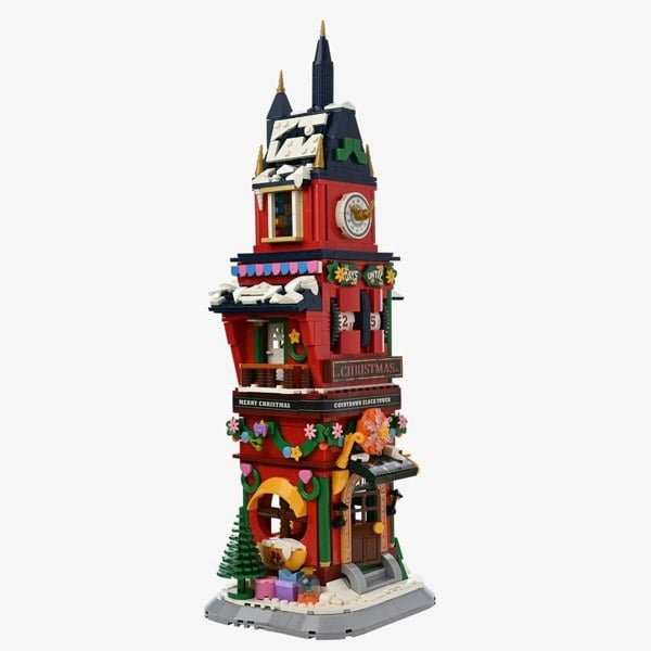 T. H. Baker Toy Shop Christmas Clock Tower Brick Building Set Accessory XM15905