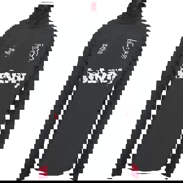 Umbro Mens 23/24 West Ham United FC Drill Top - Carbon/Black/New Claret