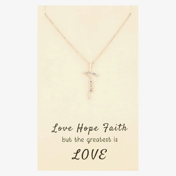 T. H. Baker Sentiments The Greatest is Love Pendant 18139S