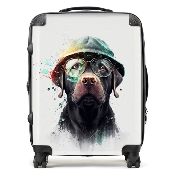 Warren Reed Labrador Retriever Dog Splashart Suitcase