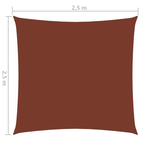 Berkfield Sunshade Sail Oxford Fabric Square 2.5x2.5 m Terracotta