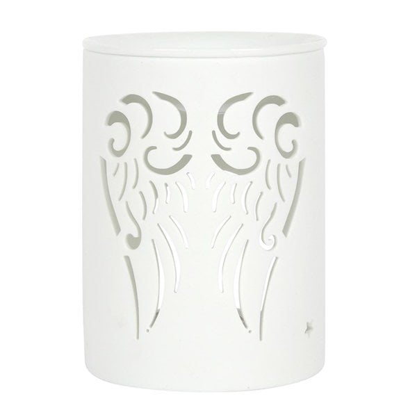 Serano White Angel Wings Cut Out Oil Burner
