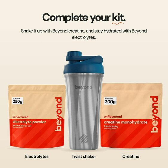 Beyond Shakers Brushed Steel & Blue Twist