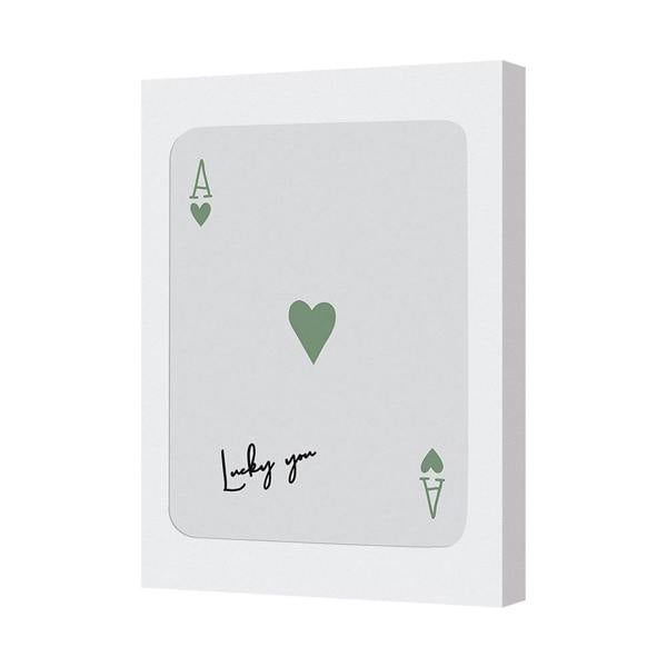 Benjamin Tate Design Ace Of Hearts Canvas Wall Art Lucky You Handcrafted In UK