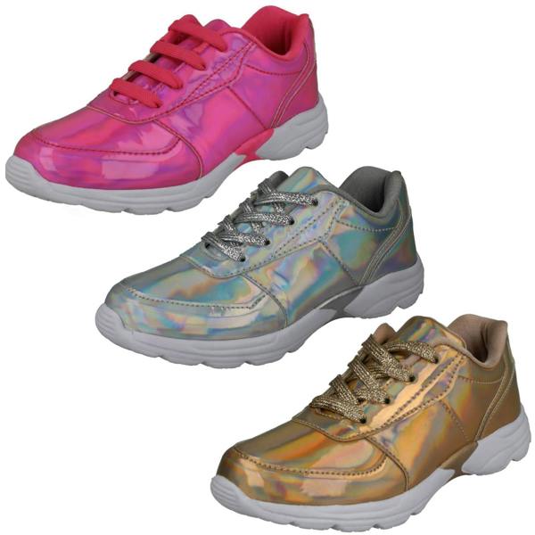 Spot On Girls Spot On Casual Hologram Trainers
