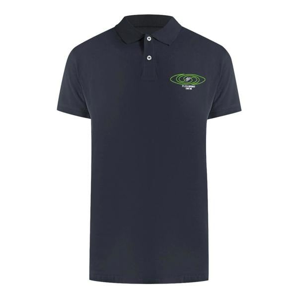 Plein Sport Spiral Logo Stretch Dark Grey Polo Shirt