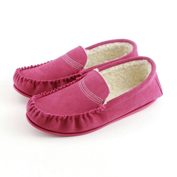 Eastern Counties Leather Womens/Ladies Bethany Berber Suede Moccasins - Pink