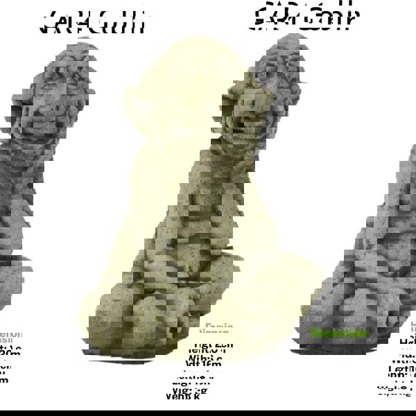 Magical Sitting Goblin  Stone Cast Statue Small Outdoor Ornament Garden Sculpture