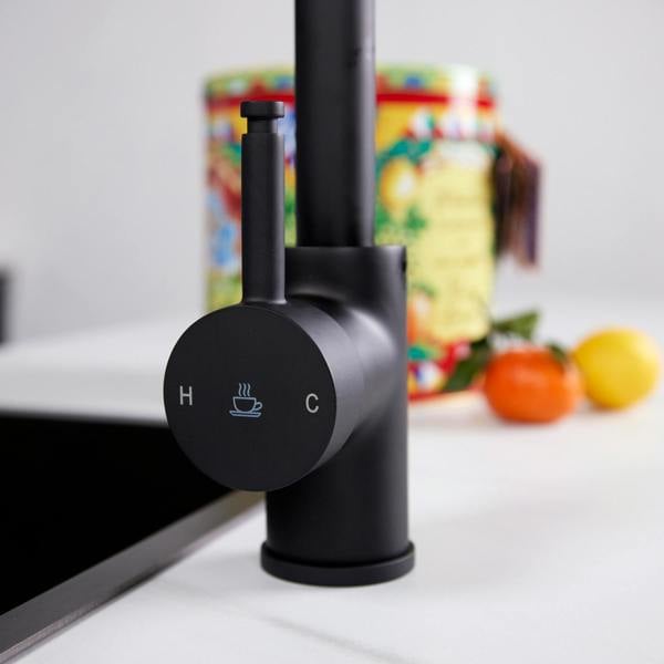 Flode Solo | Single Lever 3 in 1 Instant Boiling Tap | Matt Black Finish