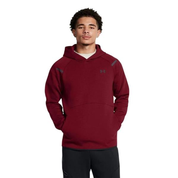 Under Armour Mens Essential Fleece Raglan Hoodie - Red - 
