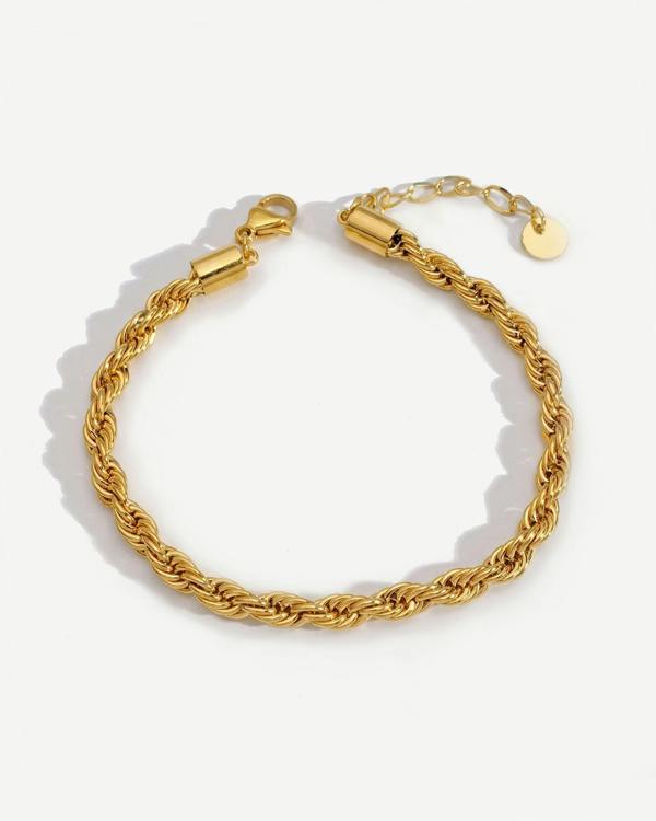 Elk & Bloom Twisted Rope Chain 14K Gold Bracelet