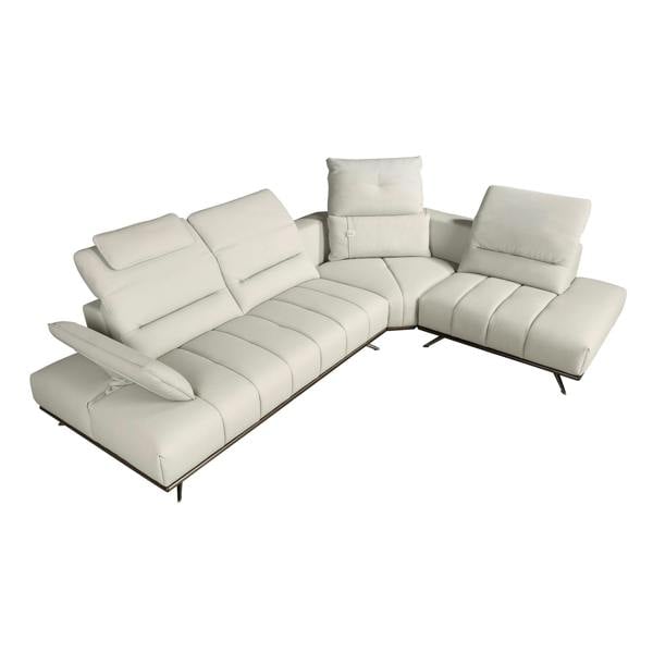 Angel Cerdá Corner sofa in light grey leather 6243/6244
