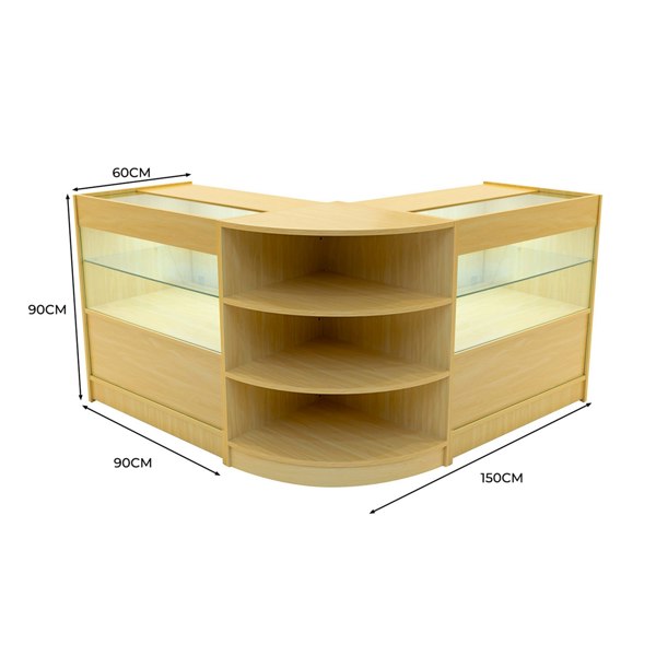 Monstershop Andromeda LED Shop Counter Set LM60 & 2 x C900 - Maple
