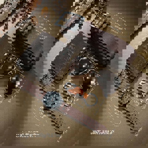 smartbies Men's 5-in-1 Luxury Gift Set: Watch, Glasses, Pen, Keychain, Belt, Purse - Perfect Gift for Men Professional & Stylish Men