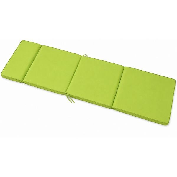 Steamer Chair Cushion – Outdoor Garden Seat Pad with 6cm Padding, Washable Cover & Adjustable Straps, Lime Green, 49cm Wide