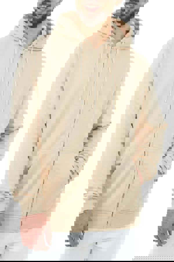 Smart Living Men's Zip-Up Hoodie - Eco-Friendly, Soft & Stylish - Stone