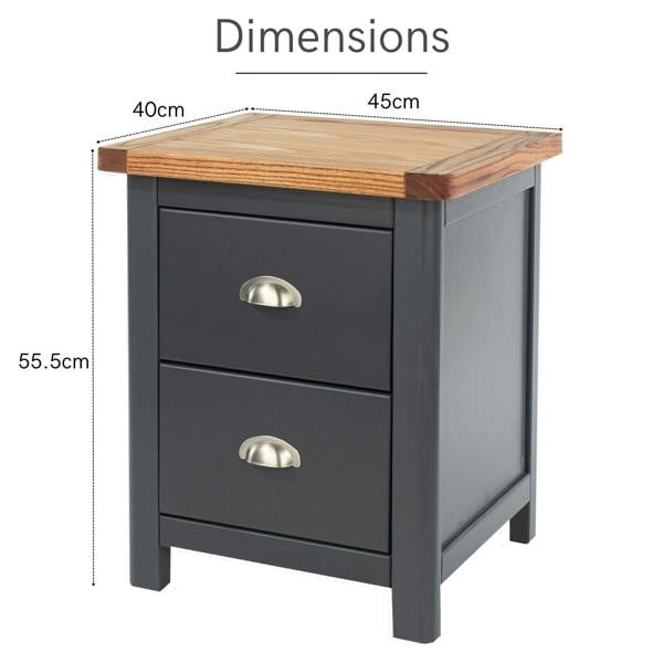 Core Products Set of 2 Dunkeld Spacious 2-Drawer Bedside Cabinets