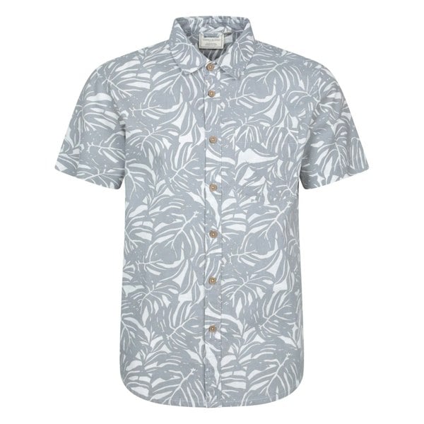 Mountain Warehouse Mens Tropical Short-Sleeved Shirt - Grey