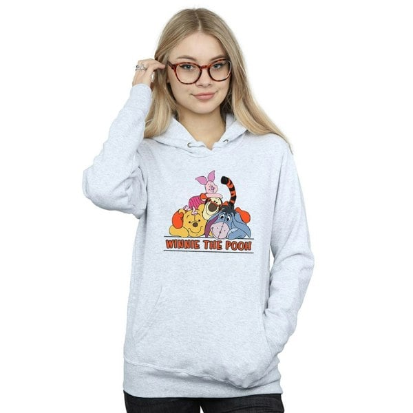 Disney Womens/Ladies Winnie The Pooh Group Hoodie - Sports Grey