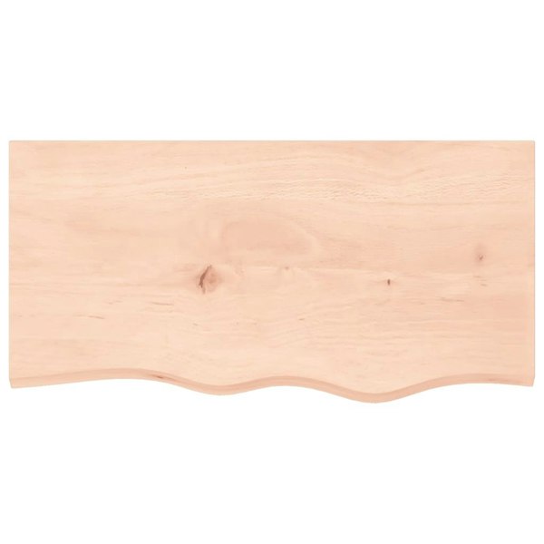 Berkfield Table Top 80x40x4 cm Untreated Solid Wood Oak