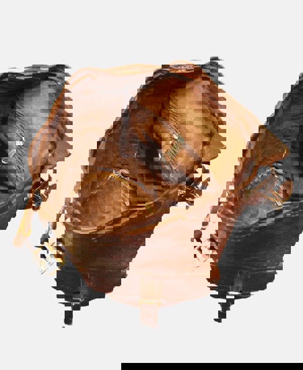 Berber Leather The Larache Small Rucksack in Dark Brown