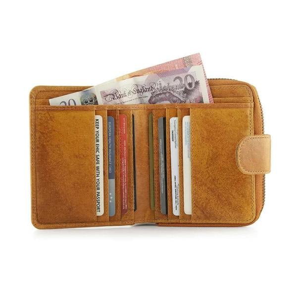 Tan Small Leather Purse Eterna Grace 04