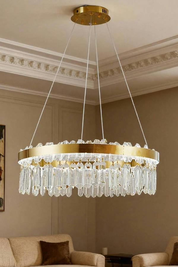 Luxurious Crystal Pendant Light Chandelier with Remote Control