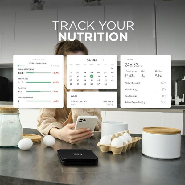 DMD Collective Smart Kitchen Scale with Nutrition Tracking App