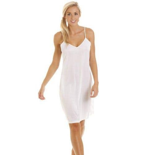 Camille Women's Full Slip Chemise Dress Knee Length Nightwear