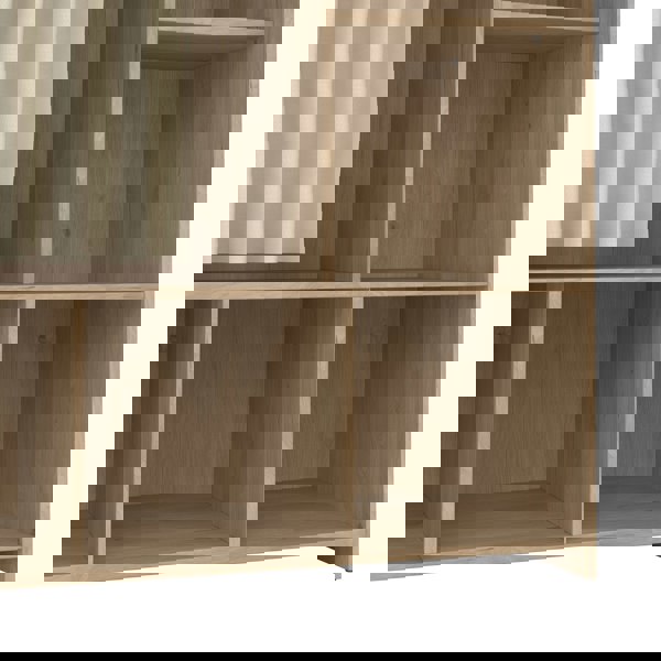 Furniture To Go Uppsala Open Mobile Wardrobe Unit in Jackson Hickory Oak with a Beige Textile Curtain