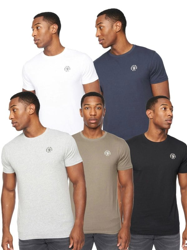 Henleys Calyer T-Shirt 5pk Assorted