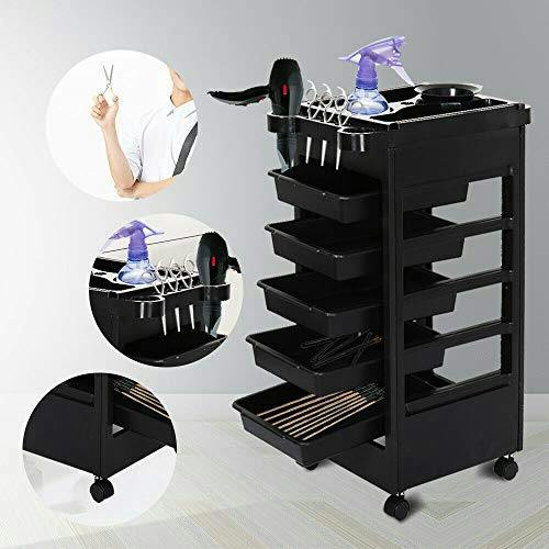 HYGRAD 6 Tier Hairdresser Trolley Beauty Salon Trolley Salon Essentials Compartment Trolley Hairdresser Accessories