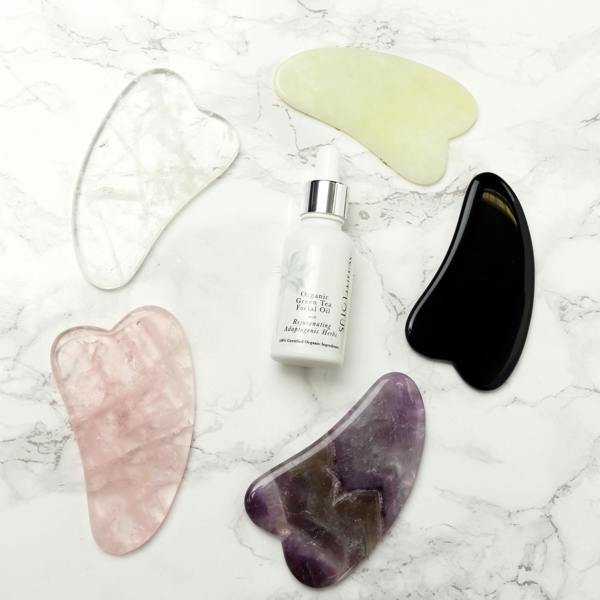White Lotus Beauty Genuine Crystal Gua Sha Chemical Free Rose Quartz