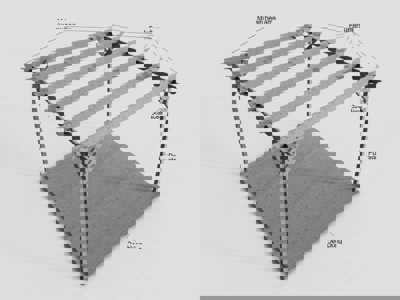 Arbor Garden Solutions Corbel Wooden Pergola and Decking Kit