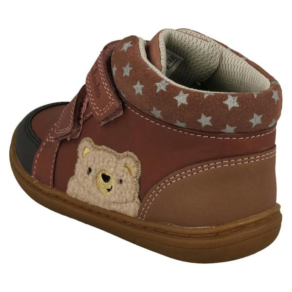 Clarks Girls Clarks Bear Detailed Ankle Boots Flash Bear