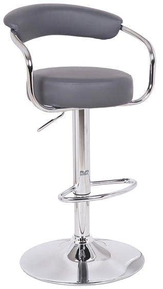 Lamboro Zenith Kitchen Bar Stool, Single, Height Adjustable Gas Lift, Comfortable Padded Seat, Breakfast & Home Bar Stool, Charcoal Grey