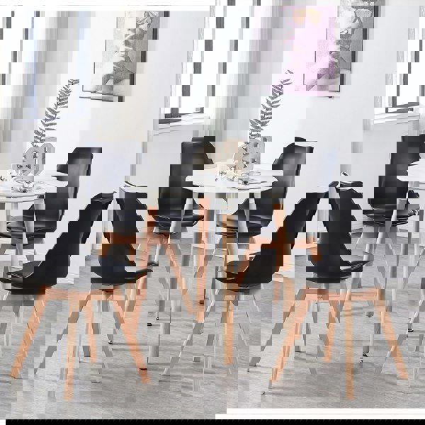 Life Interiors Halo Round Dining Table Single