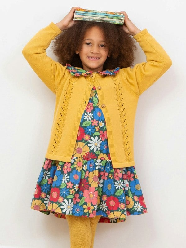 Kite Girls Organic Together Cardi Ochre