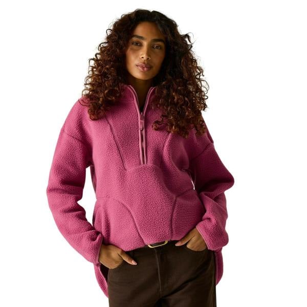 Regatta Womens/Ladies Frankie Borg Half Zip Longline Fleece Top - Violet - 