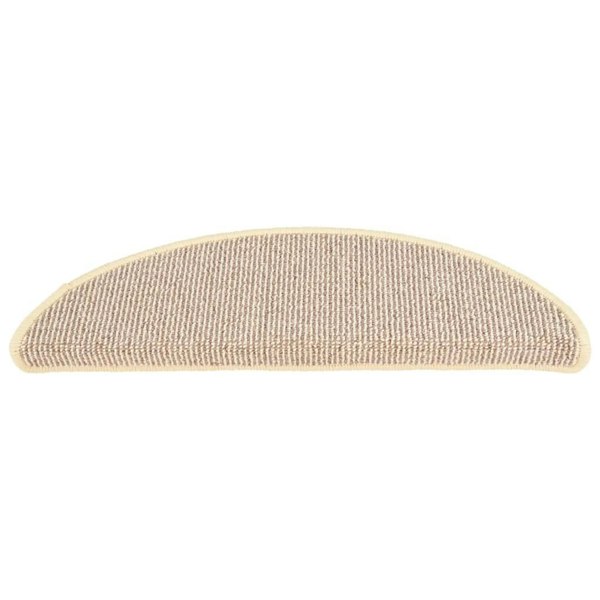 Berkfield Carpet Stair Treads 15 pcs White and Brown 56x17x3 cm