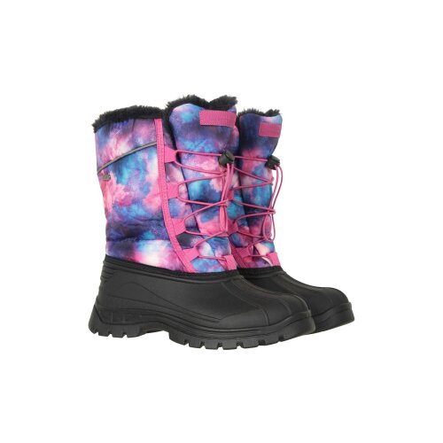 Mountain Warehouse Kids Whistler Adaptive Stars Snow Boots - Dark Purple