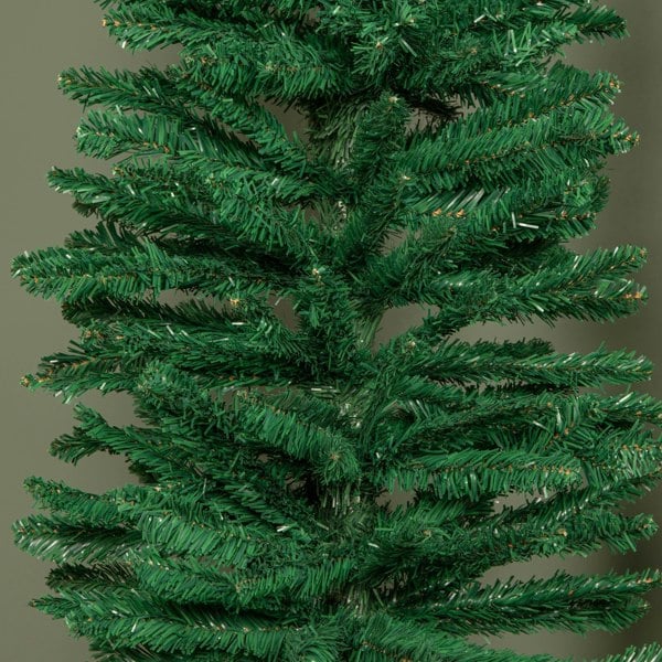 Samuel Alexander 8ft (2.4m) Green Artificial Pencil Christmas Tree With Green Metal Stand and 460 Tips