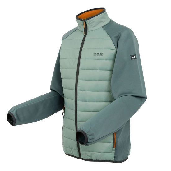 Regatta Mens Clumber IV Full Zip Hybrid Jacket - Glacier/Stormy Weather