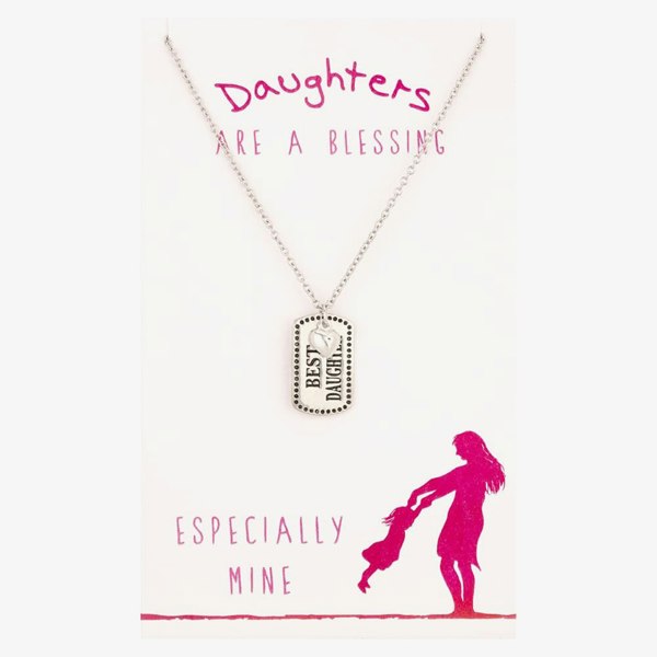 T. H. Baker Sentiments Best Daughter Dog Tag Pendant 11635