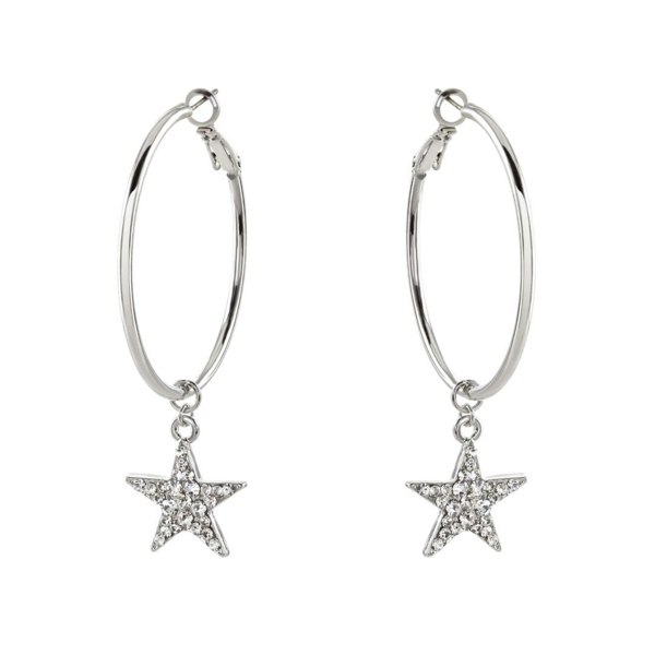 loveRocks Hoop With Crystal Star Charm
