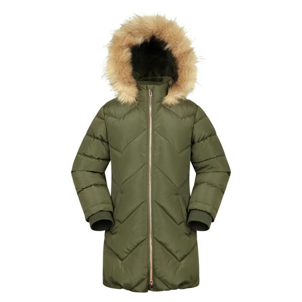 Mountain Warehouse Childrens/Kids Galaxy Water Resistant Padded Jacket - Dark Khaki - 