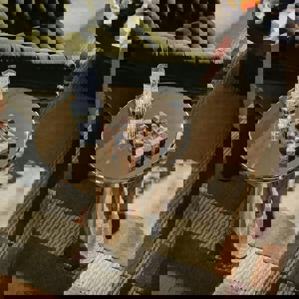 Abarca Side Table, Stainless Steel-Weilai Concept