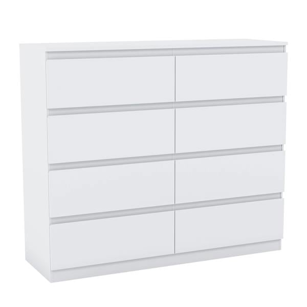 Vida Designs Denver 8 Drawer Chest, Black