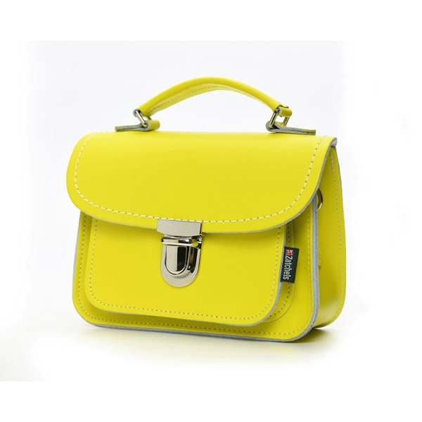 Zatchels Luna Handmade Leather Bag - Daffodil Yellow