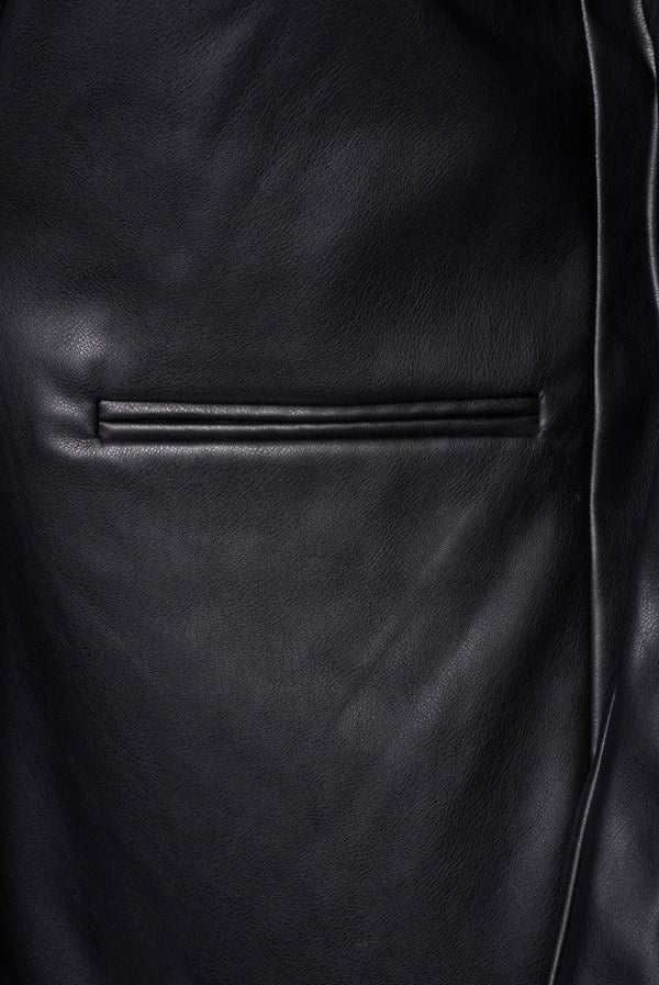 Fawn Trisha Faux Leather Jacket - Black